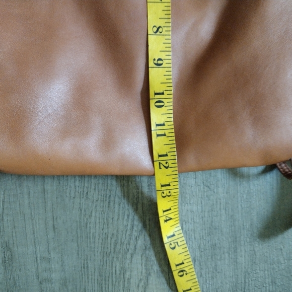 Anthropologie Leather Back Pack Brown Zip Top Sheep Leather Soft main image 5